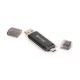 Dviguba USB laikmena + MicroUSB 32GB juoda