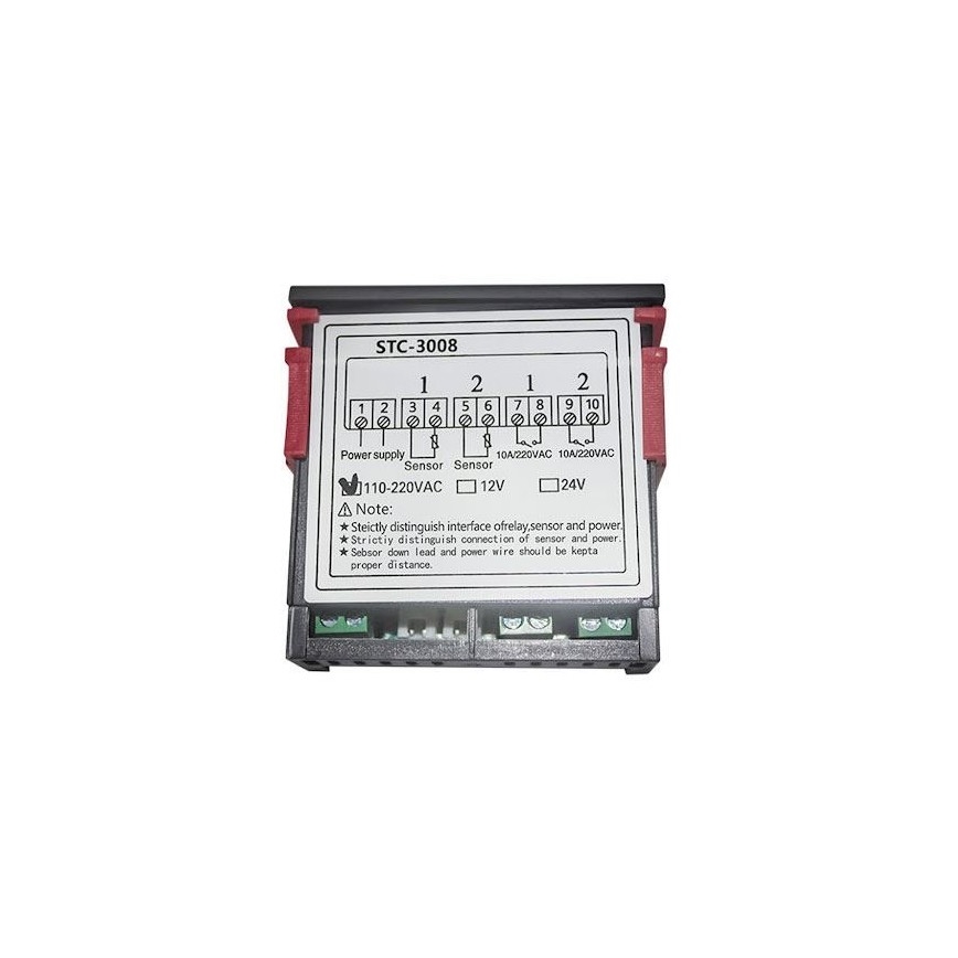 Dvigubas skaitmeninis termostatas 3W/230V