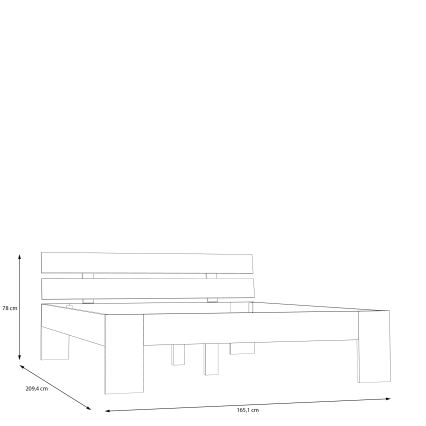 Dvigulė lova PIROA 160x200 cm smėlinė
