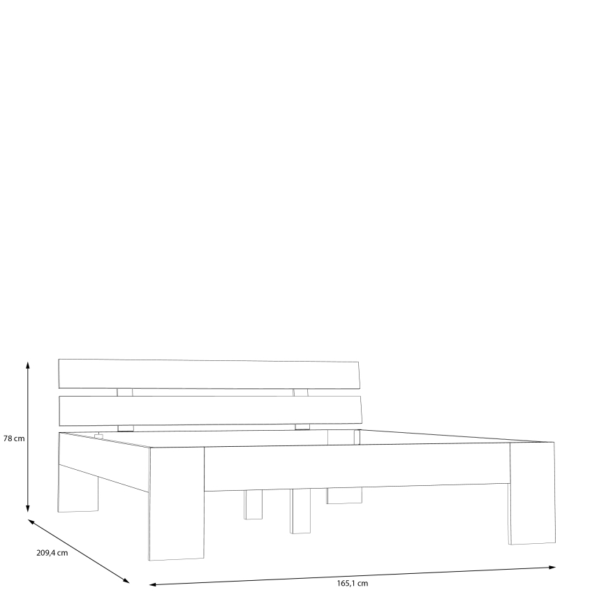 Dvigulė lova PIROA 160x200 cm smėlinė