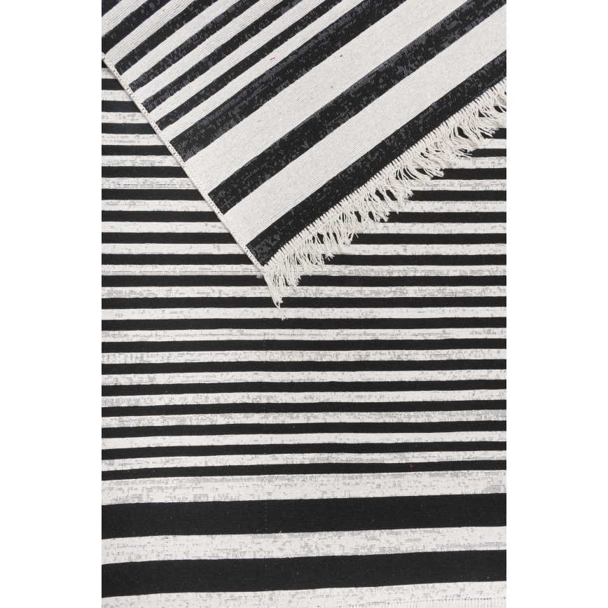 Dvipusis kilimas KILIM GOLD 80x150 cm juoda/balta