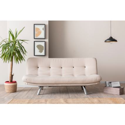 Dvivietė išskleidžiama sofa BAKU, kreminė