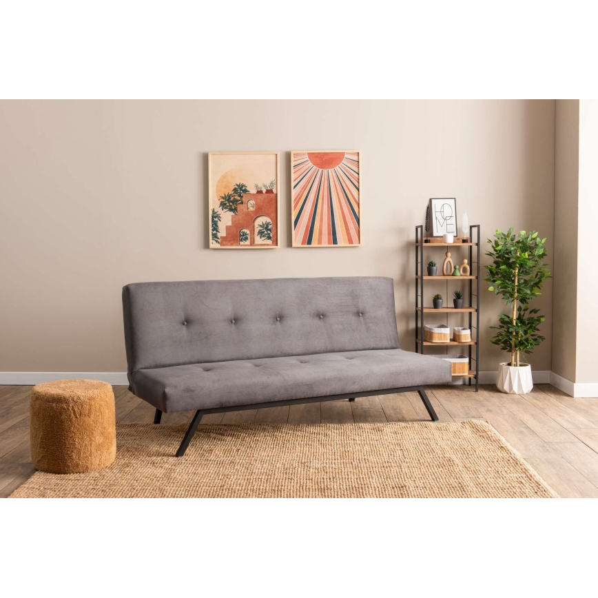 Dvivietė išskleidžiama sofa BAKU pilka