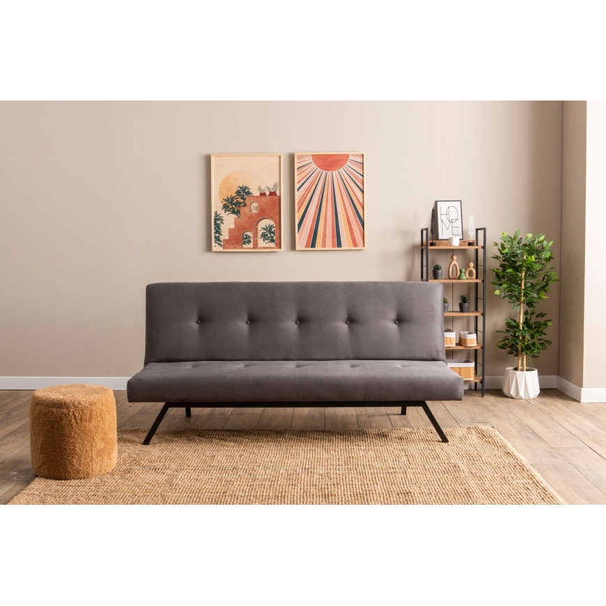 Dvivietė išskleidžiama sofa BAKU pilka