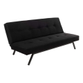 Dvivietė išskleidžiama sofa-lova BAKU, juodos spalvos