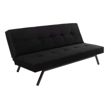 Dvivietė išskleidžiama sofa-lova BAKU, juodos spalvos