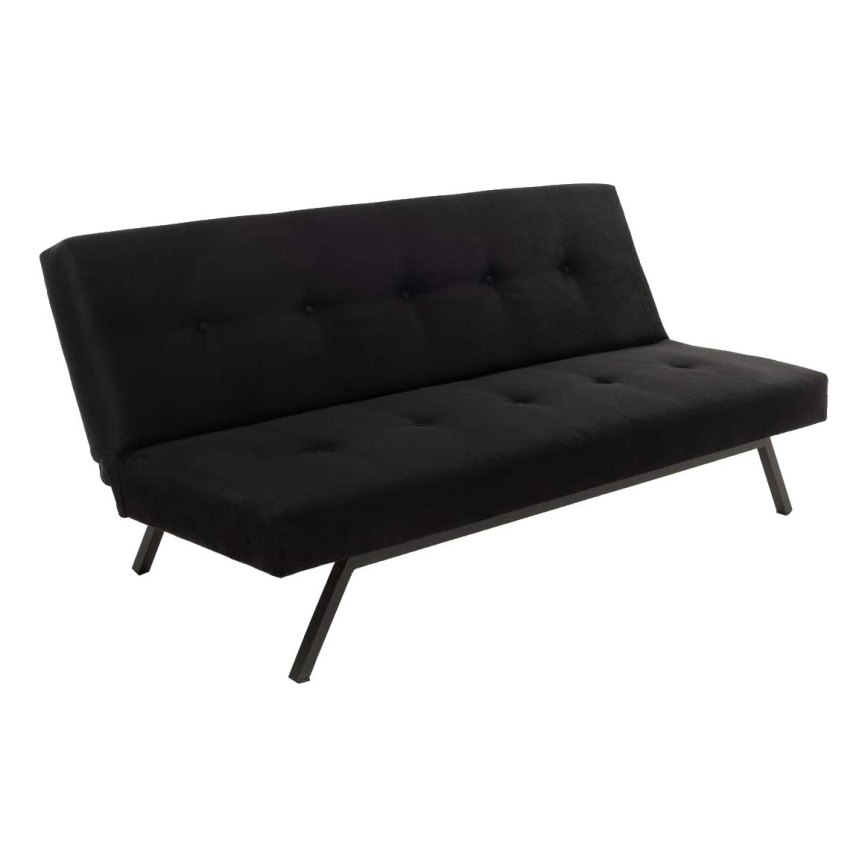 Dvivietė išskleidžiama sofa-lova BAKU, juodos spalvos
