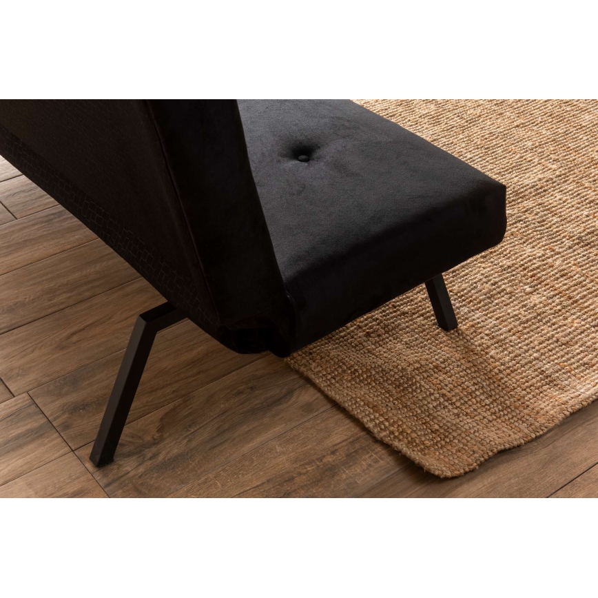 Dvivietė išskleidžiama sofa-lova BAKU, juodos spalvos