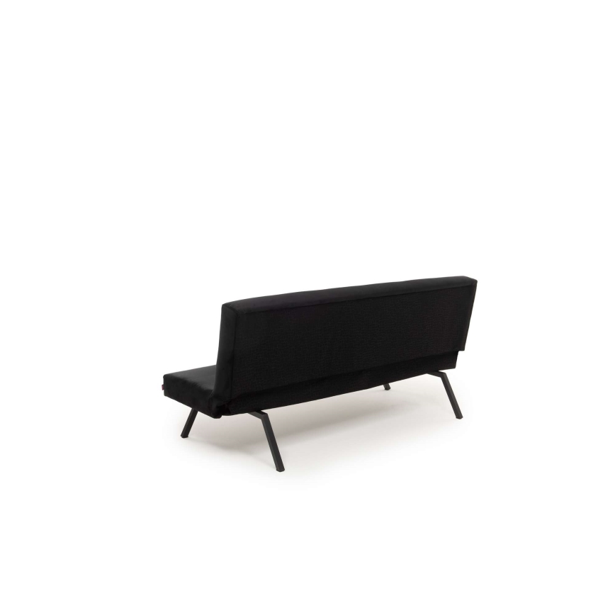 Dvivietė išskleidžiama sofa-lova BAKU, juodos spalvos