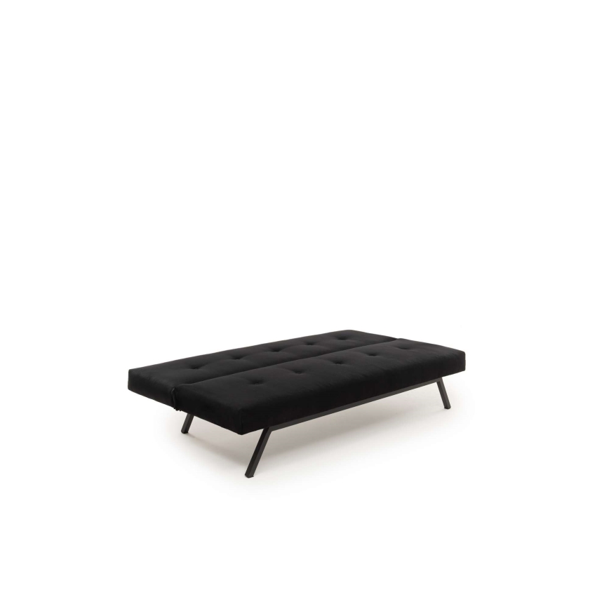 Dvivietė išskleidžiama sofa-lova BAKU, juodos spalvos