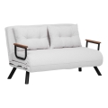 Dvivietė išskleidžiama sofa QIRA balta