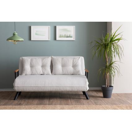 Dvivietė išskleidžiama sofa QIRA balta