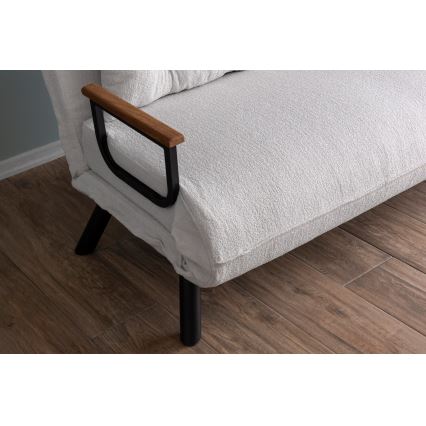 Dvivietė išskleidžiama sofa QIRA balta