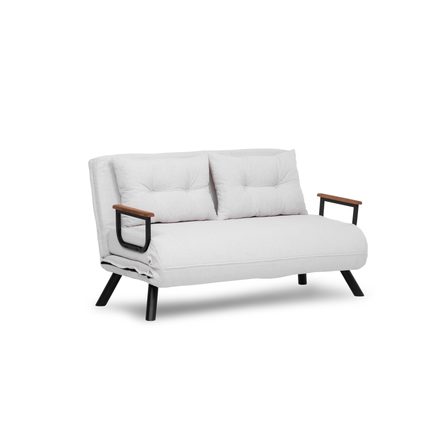 Dvivietė išskleidžiama sofa QIRA balta