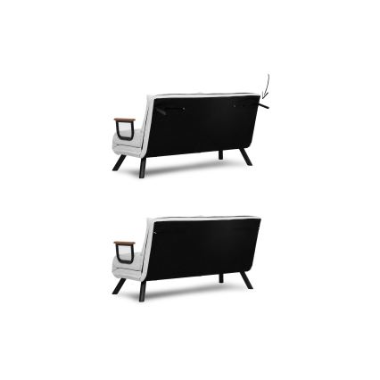 Dvivietė išskleidžiama sofa QIRA balta