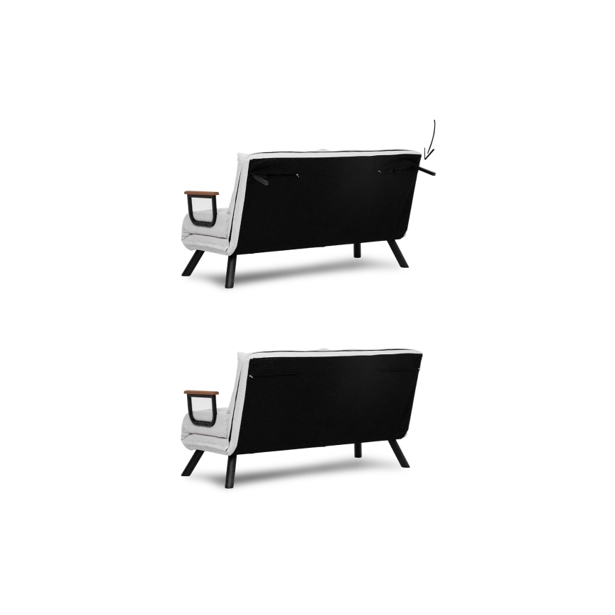 Dvivietė išskleidžiama sofa QIRA balta