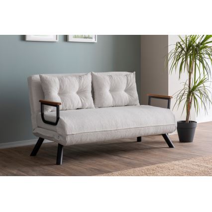 Dvivietė išskleidžiama sofa QIRA balta