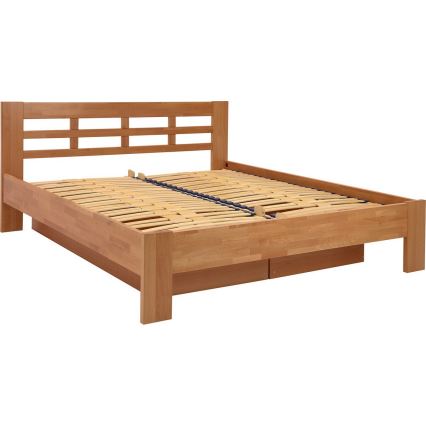 Dvivietė lova iš masyvo su laikymo vieta ANGELA 180x200 cm slyvos