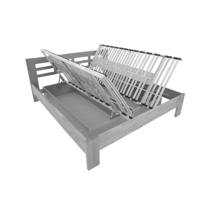 Dvivietė lova iš masyvo su laikymo vieta ANGELA 180x200 cm slyvos