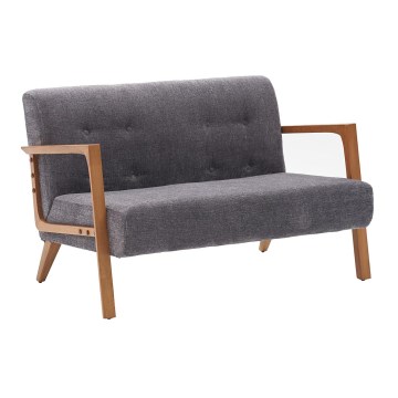 Dvivietė pilka sofa TUMI