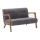 Dvivietė pilka sofa TUMI