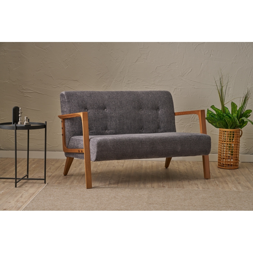 Dvivietė pilka sofa TUMI