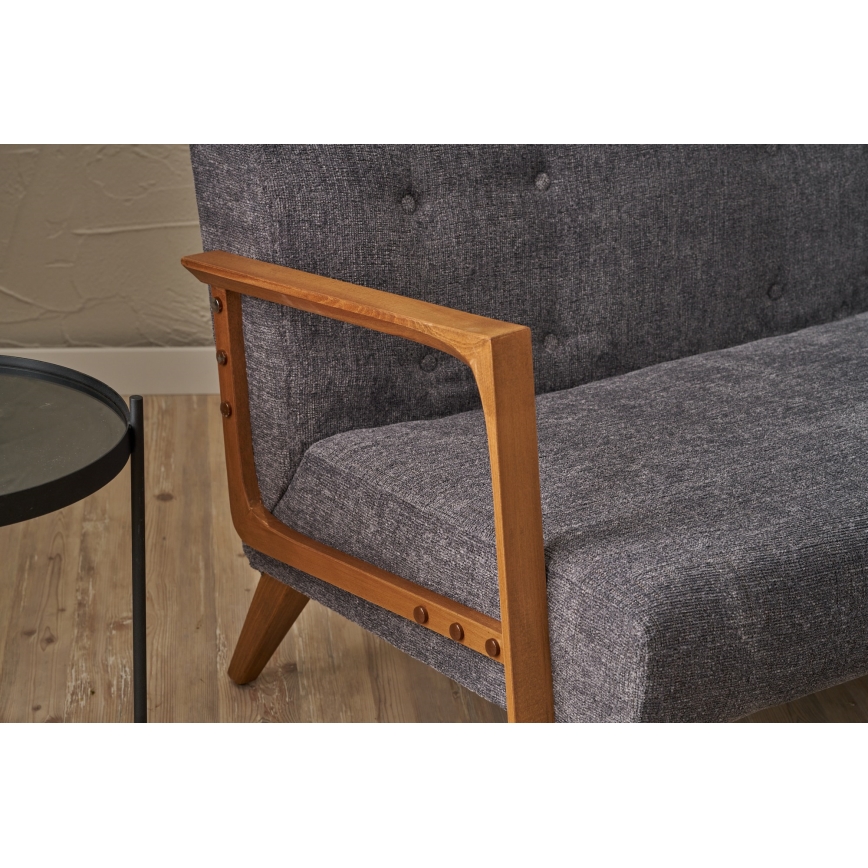 Dvivietė pilka sofa TUMI