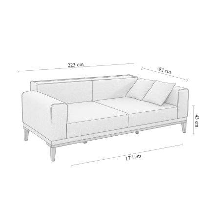 Dvivietė sofa DOTY antracitas