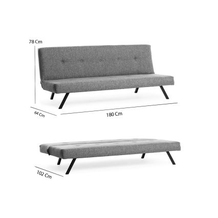 Dvivietė sofa LOKO šviesiai pilka