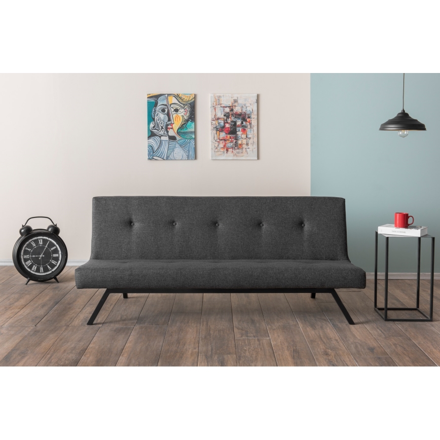 Dvivietė sofa LOKO tamsiai pilka
