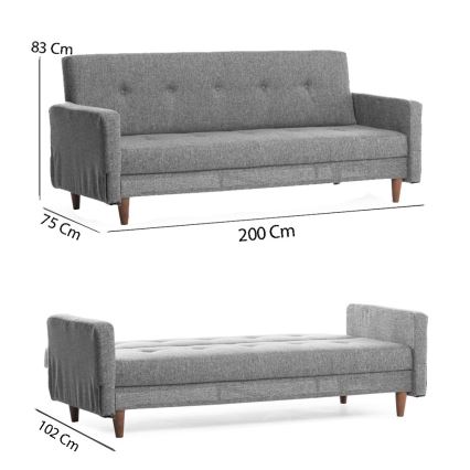Dvivietė sofa NARA, šviesiai pilka