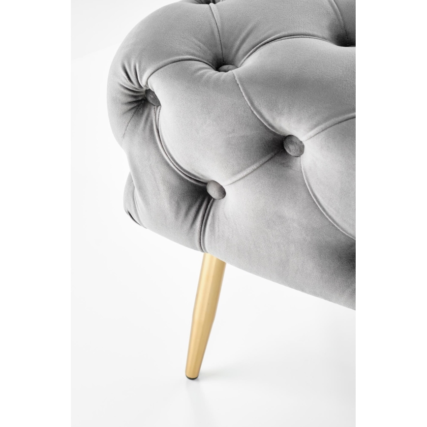 Dygsniuotas suolas ATHENA 40x100 cm pilka/auksas