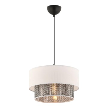 ECHO Pakabinama lemputė 1xE27/60W/230V kreminė/pilka