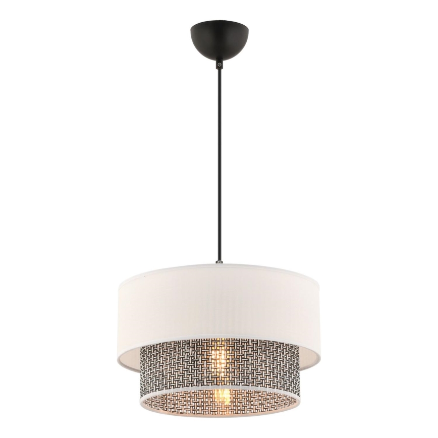 ECHO Pakabinama lemputė 1xE27/60W/230V kreminė/pilka