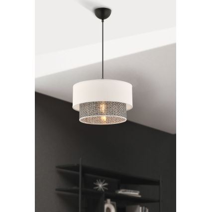 ECHO Pakabinama lemputė 1xE27/60W/230V kreminė/pilka
