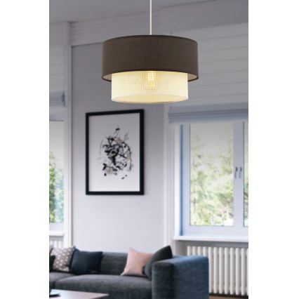 ECHO pakabinama lemputė 1xE27/60W/230V ruda/kreminė