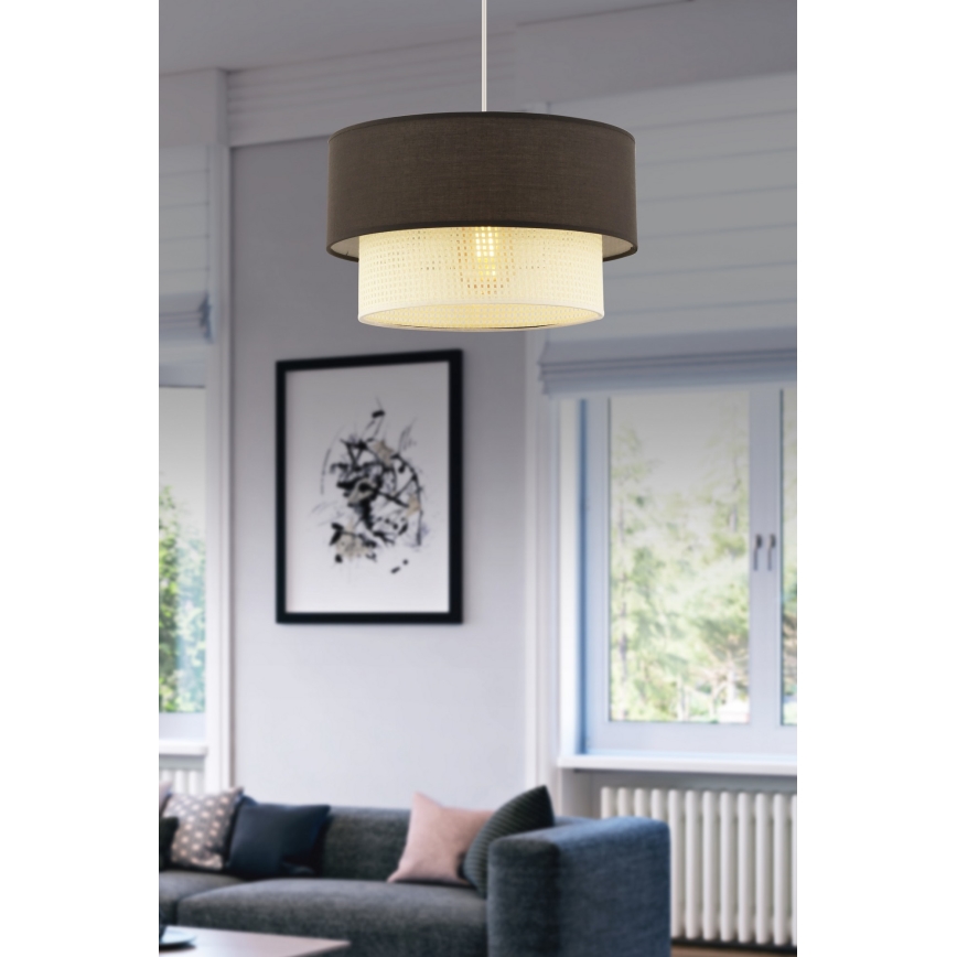 ECHO pakabinama lemputė 1xE27/60W/230V ruda/kreminė