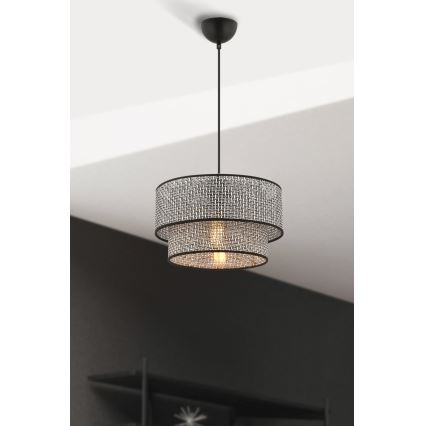 ECHO pakabinama šviestuvas 1xE27/60W/230V pilkas/juodos