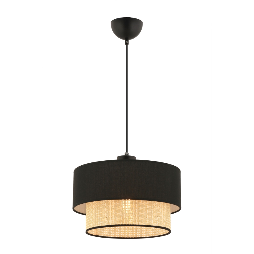 ECHO pakabinamas šviestuvas 1xE27/60W/230V juodas/bežinis