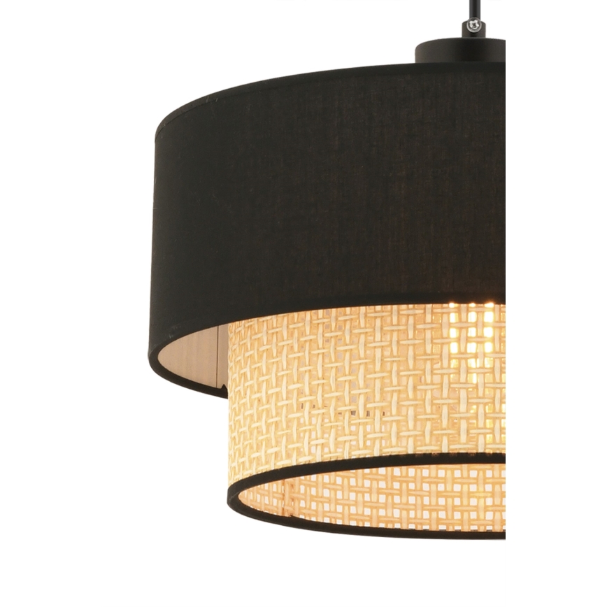 ECHO pakabinamas šviestuvas 1xE27/60W/230V juodas/bežinis
