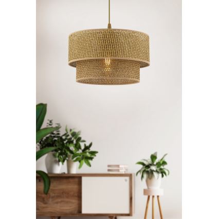 ECHO pakabinamas šviestuvas 1xE27/60W/230V rudas
