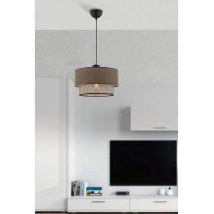 ECHO pakabinamas šviestuvas 1xE27/60W/230V rudas/pilkas