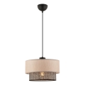 ECHO pakabinamas šviestuvas 1xE27/60W/230V smėlio/šviesiai pilkas