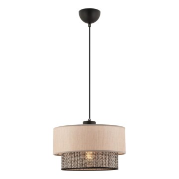 ECHO pakabinamas šviestuvas 1xE27/60W/230V smėlio/šviesiai pilkas
