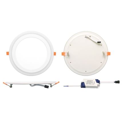 Pakabinamas lubinis LED šviestuvas DUO LED/18W/230V + LED/6W