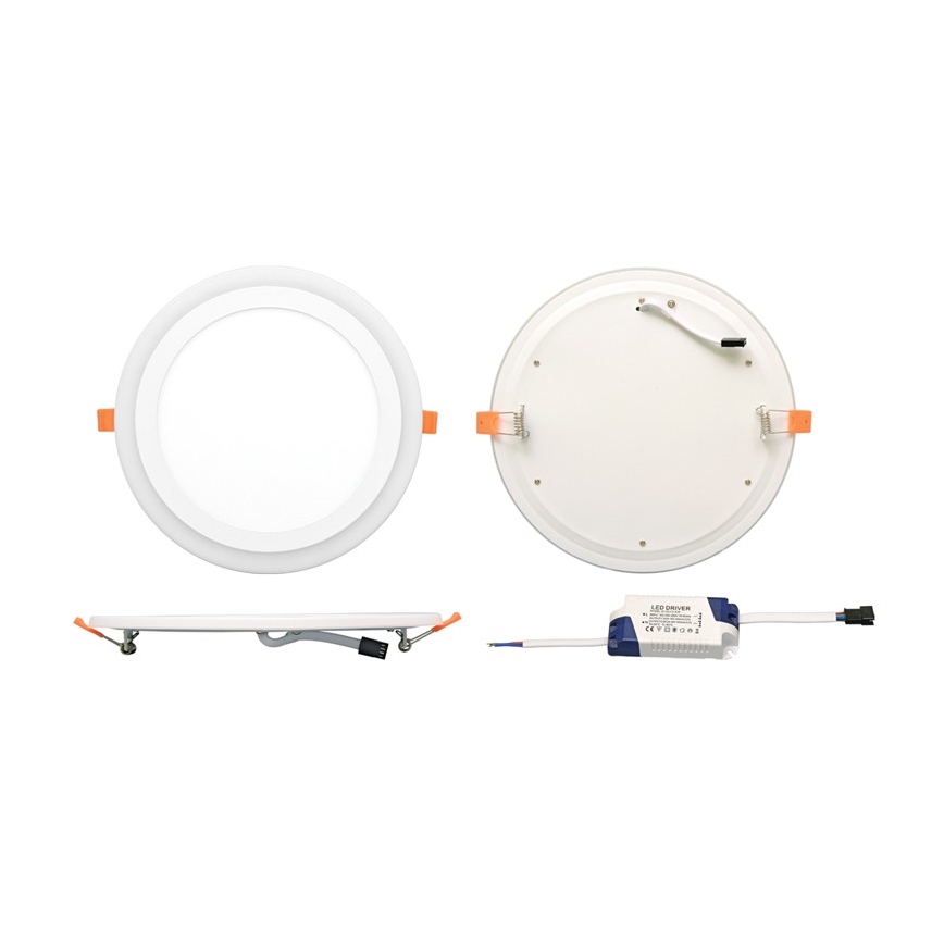 Pakabinamas lubinis LED šviestuvas DUO LED/18W/230V + LED/6W