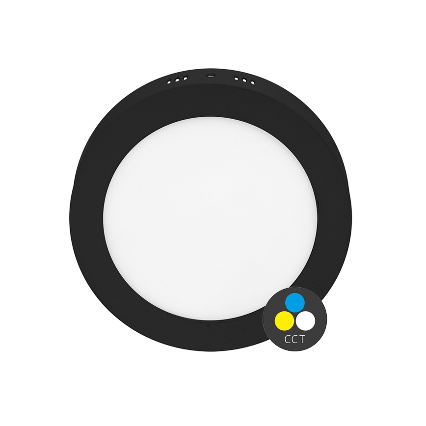 LED lubinis šviestuvas LADA LED/18W/230V 3000/4000/6000K diametras 22 cm juoda