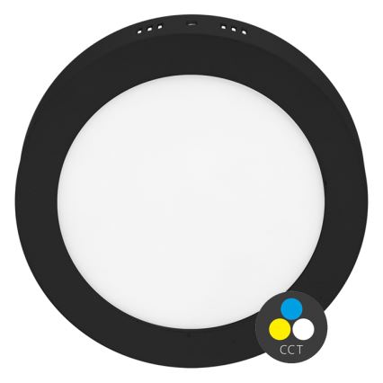 LED lubinis šviestuvas LADA LED/25W/230V 3000/4000/6000K diametras 30 cm juoda
