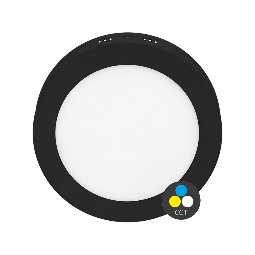 LED Lubinis šviestuvas LADA LED/25W/230V 3000/4000/6000K skersmuo 30 cm juodas