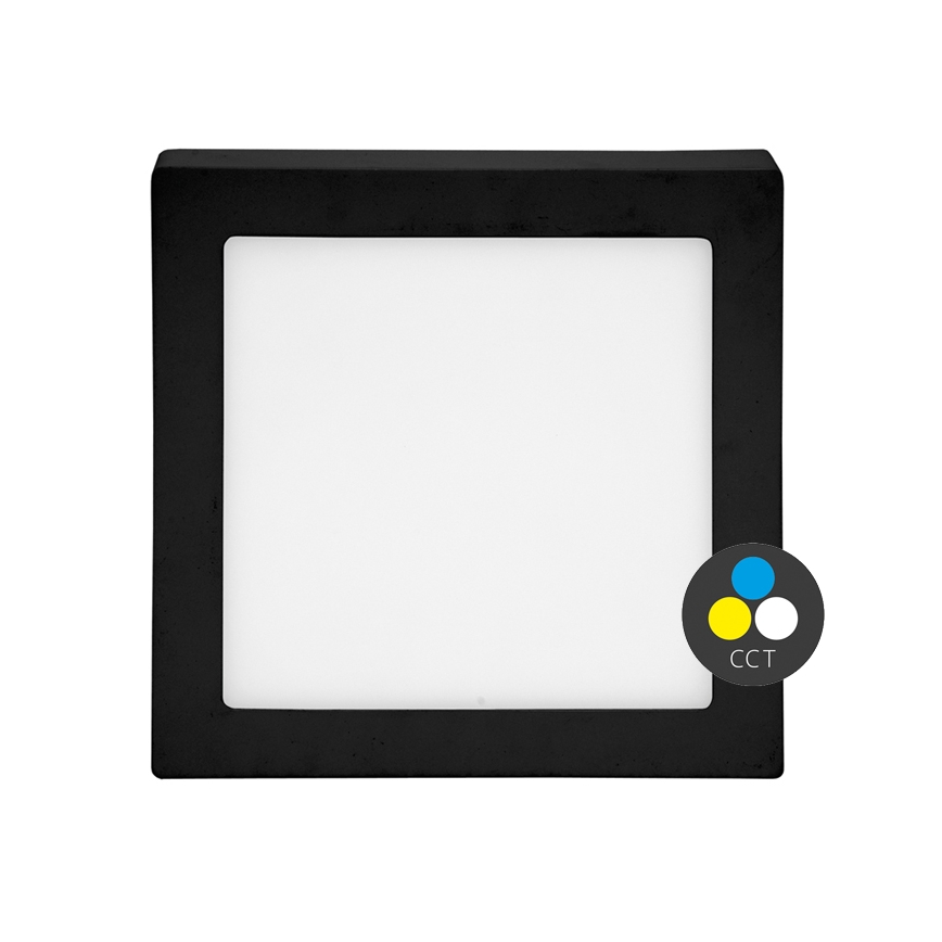 LED Lubinis šviestuvas RAFA LED/18W/230V 3000/4000/6000K 22x22 cm juodas